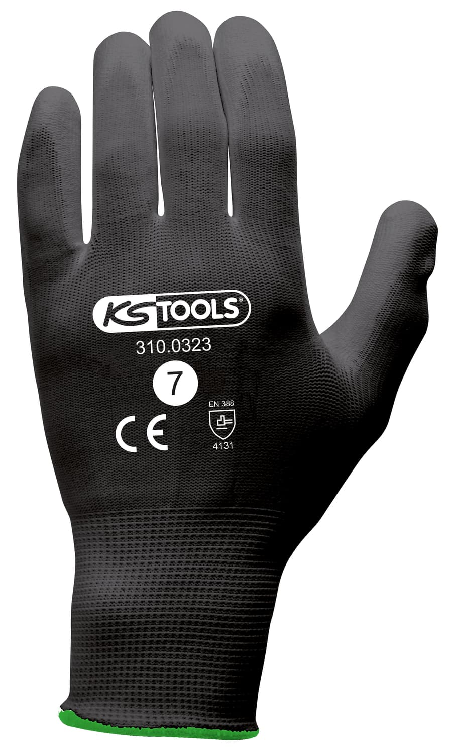 Gants microfibres noirs, T.7, 12 paires