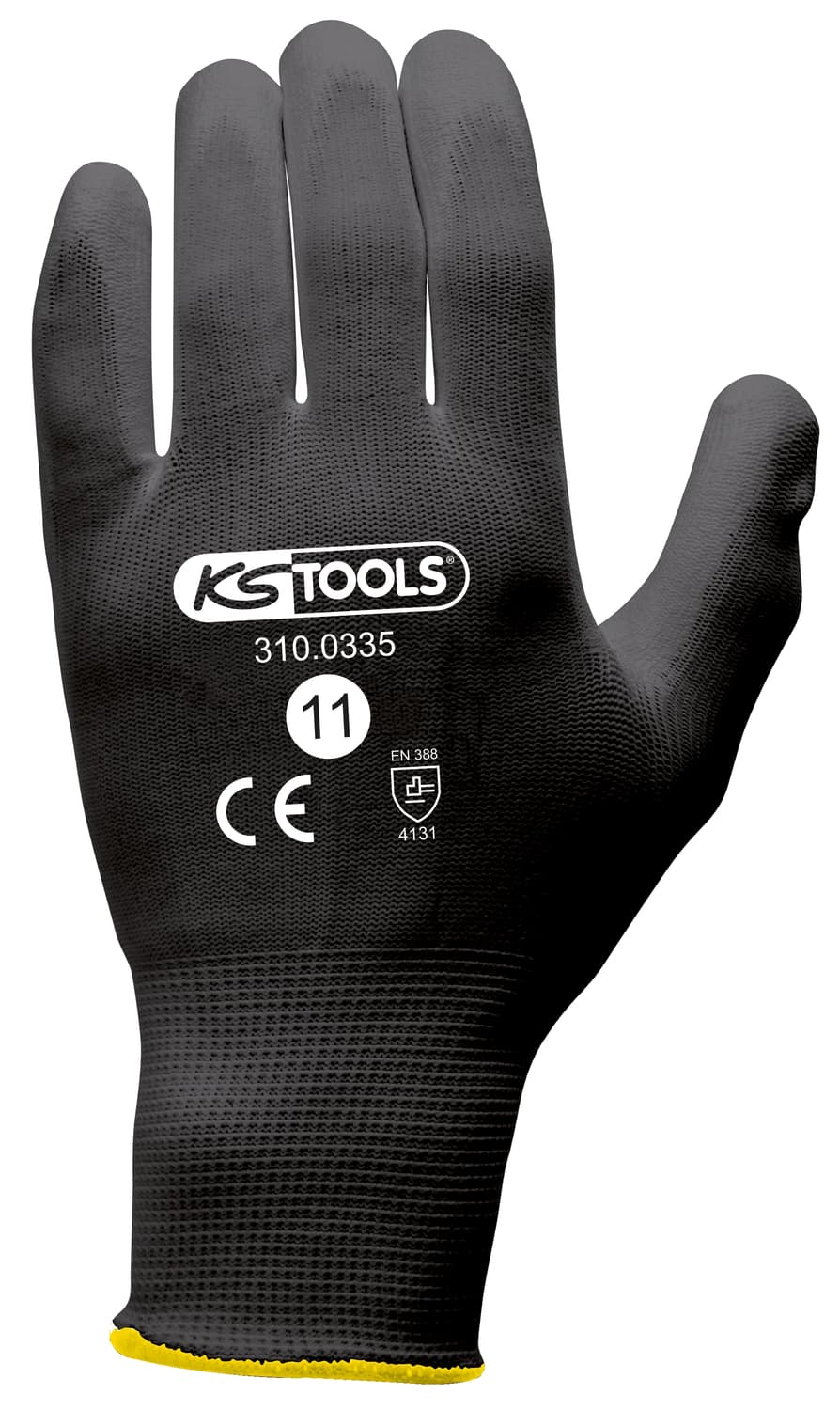 Gants microfibres noirs, T.11, 12 paires