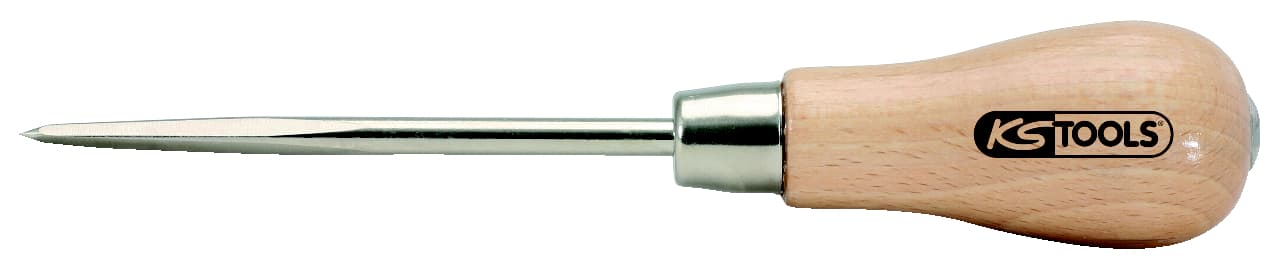 Pointe carrée avec lame traversante - manche en bois 6mm - L 190