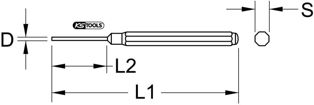 Chasse-goupilles, 150x10x3.5 mm
