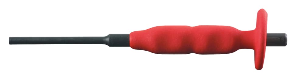 Chasse-goupille bruni avec poignée de protection, 4 mm, longueur 180 mm