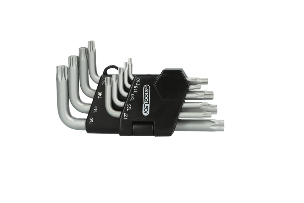 Jeu de 9 clés mâles TORX® percé courtes