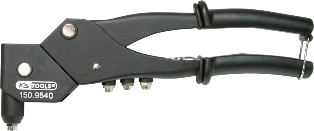 Pince à riveter à tête pivotante 360°, L. 290 mm