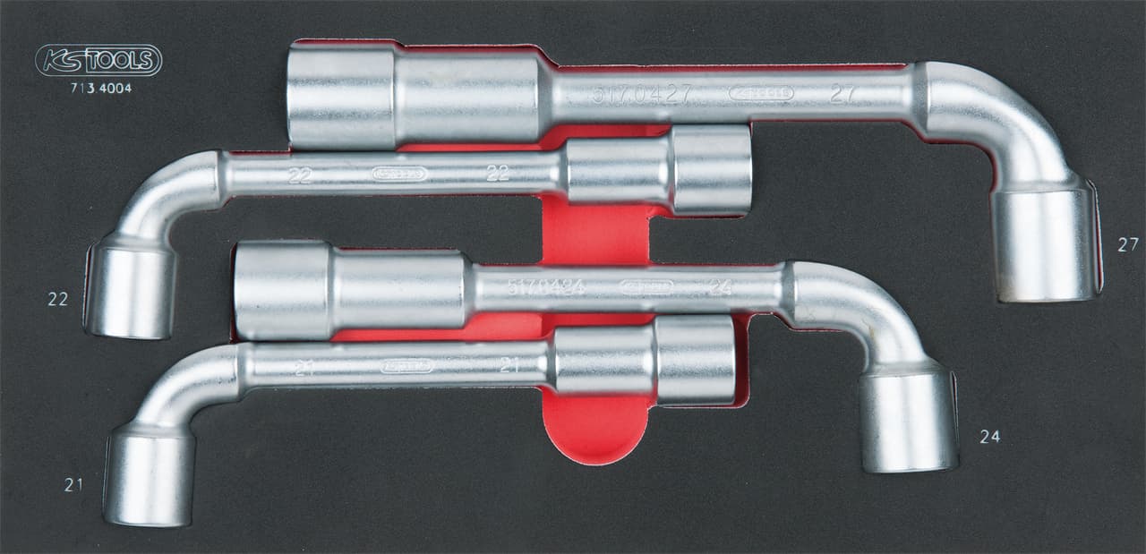 Module de clés à pipe débouchées - 6 pans. 4 pièces