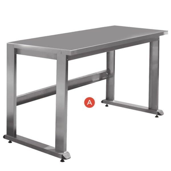 QUALIPOST 3500A INOX l 2000 x P 750 x H 900 mm châssis seul avec plateau en INOX