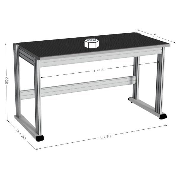 MAINTPOST 6000A l 1000 x P 750 x H 900 mm châssis seul avec plateau en revêtemen