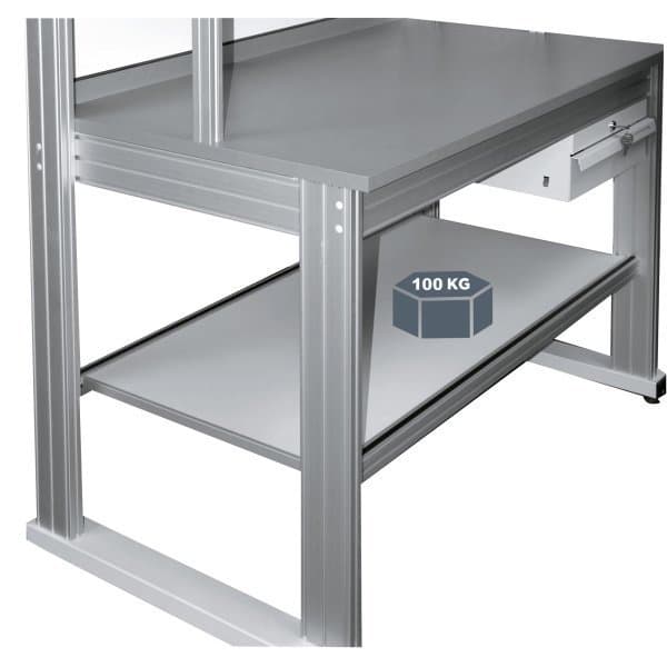 Etagère inférieure INOX l 1200 x P 590 mm