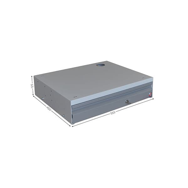 Caisson avec serrure pour QUALIPOST 600 l 556 x H 125 mm