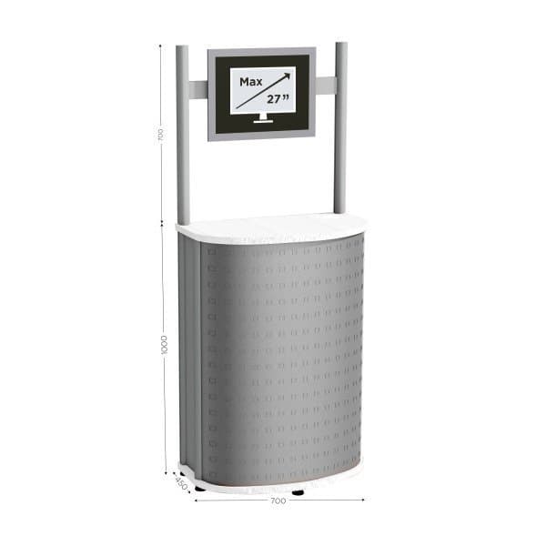 MEDIAPOST B l 750 x P 450 x H 1700 mm version sans coffret de protection