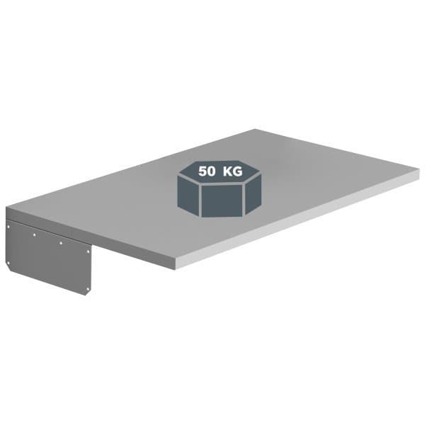 Etagère inférieure pour MOBIPOST 600 l 700 x P 500 mm Ep. 19 mm fixation sur pro