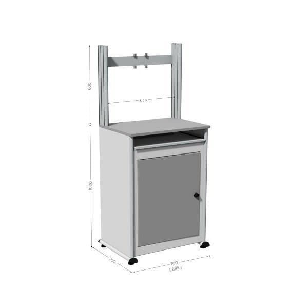 MOBIPOST 500C l 700 x P 500 x H 1600 mm sans coffret de protection écran