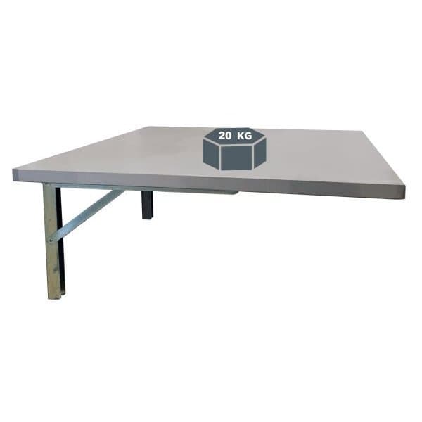 Etagère escamotable l 620 x P 500 mm fixation sur profil aluminium