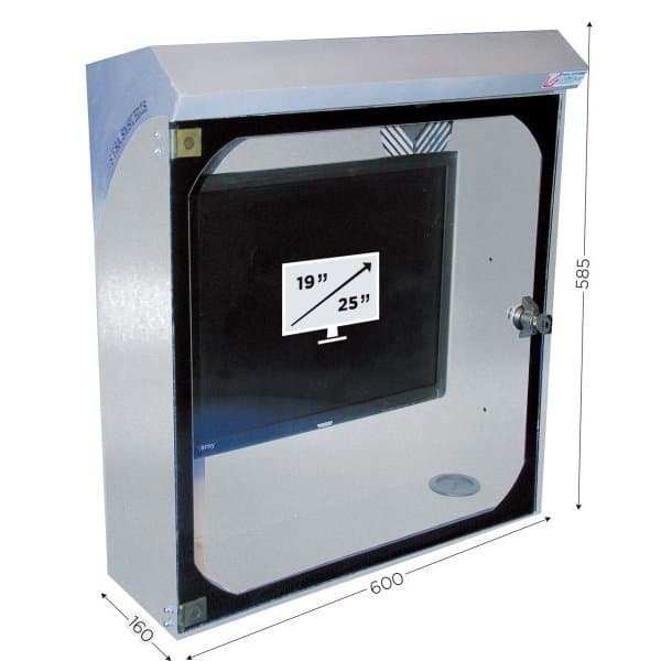 INFOPOST 250 INOX l 600 x P 160 x H 585 mm avec porte en PMMA