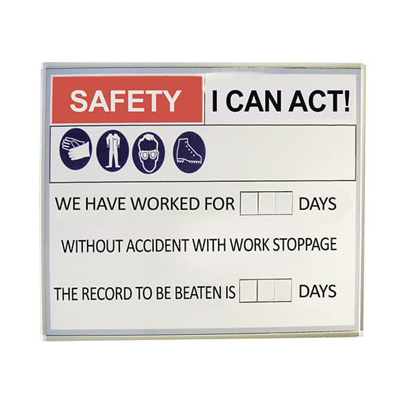 Panneau magnétique SECURITE ACCUEIL MURAL l 1508 x H 1008 mm (Anglais)