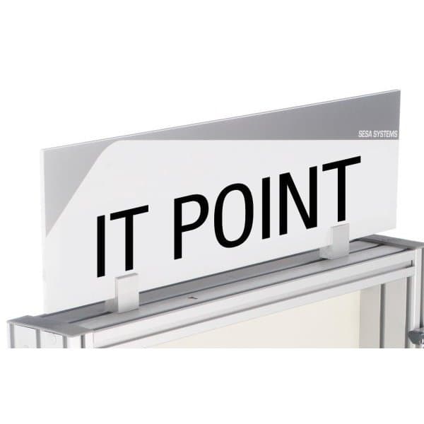 "Bandeau design ""POINT INFORMATIQUE"" l 600 x H 170 mm avec etrier de fixation