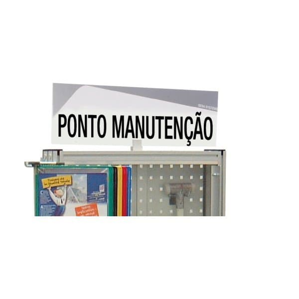 "Bandeau design ""POINT MAINTENANCE"" l 600 x H 170 mm avec etrier de fixation (