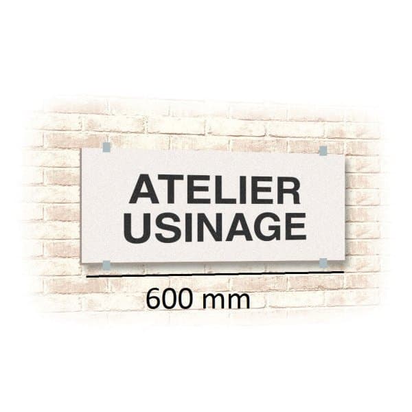 BANDEAU RECTANGULAIRE l 600 x H 120 mm avec etrier de fixation