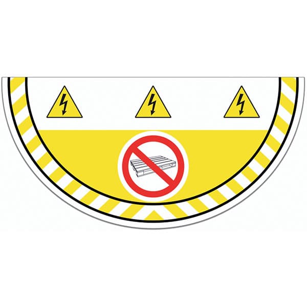 Pictogramme adhésif Interdit de stocker jaune L 610 x l 305 mm