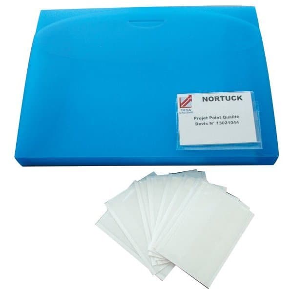 Lot de 10 pochettes adhésives pour support badge