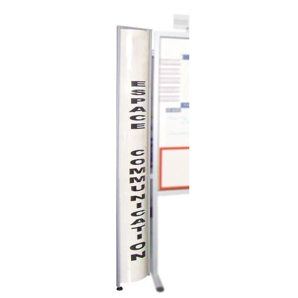 Bandeau bombé vertical personnalisable H 2000 mm avec éclairage LED diffusant