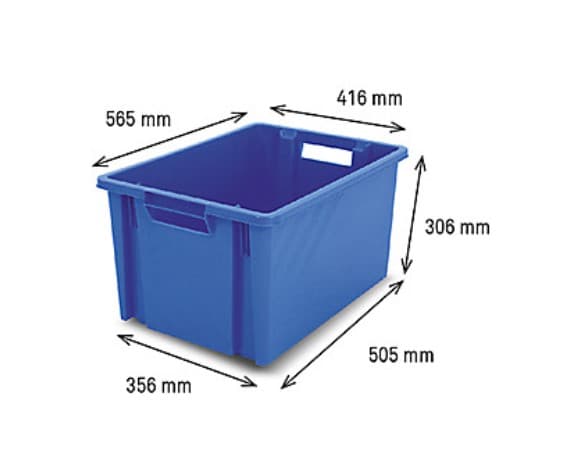 Bac gerbable et emboîtable 54 Litres BLEU