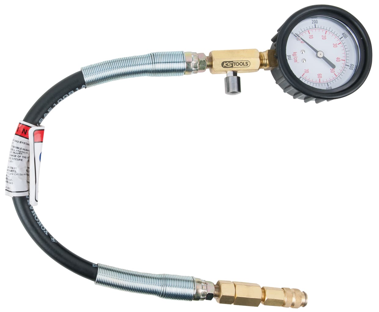 Manomètre avec flexible, 0-100 psi, DIM 70 mm
