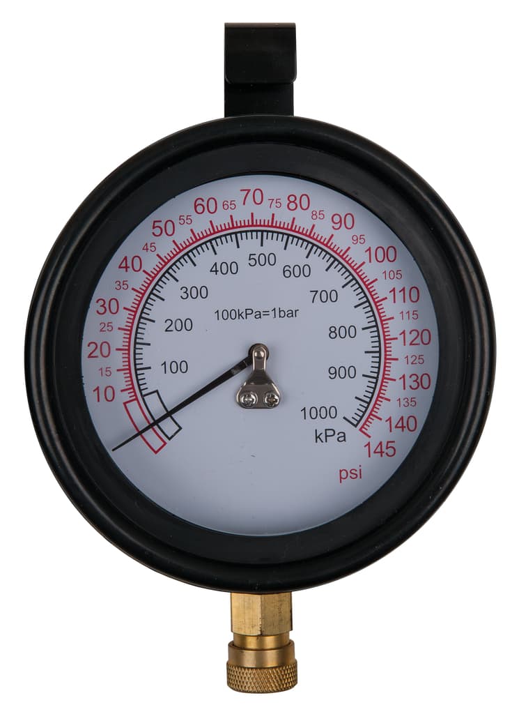 Manomètre DIM 100,0 mm, 0 - 10 bar avec raccord rapide 1/4''