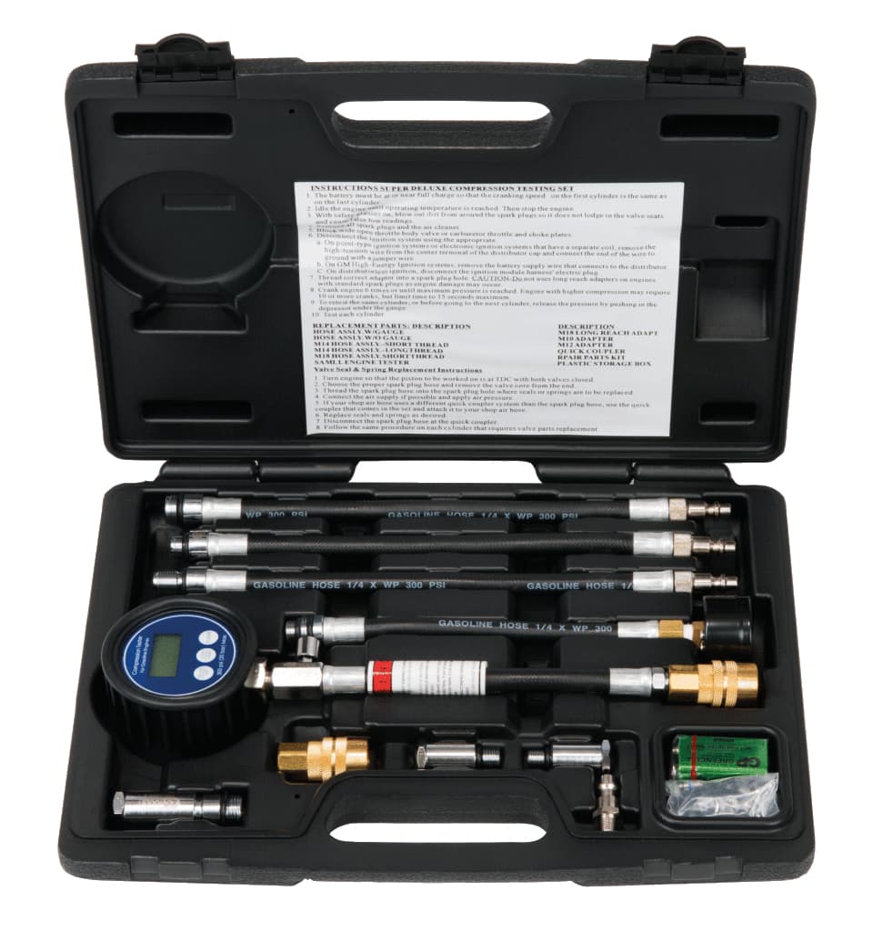 Coffret d'étanchéité et de compression de cylindre moteur essence, 10 pcs