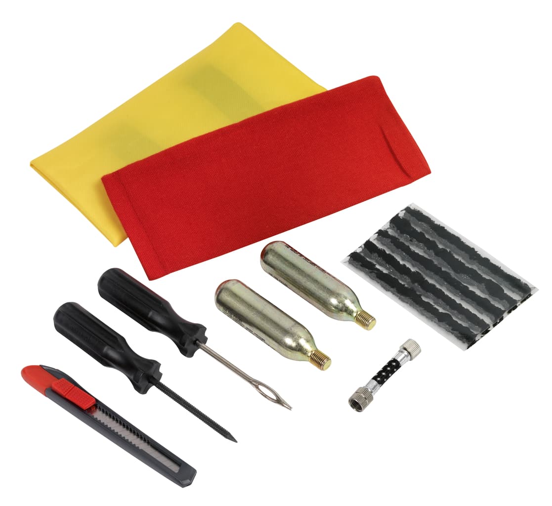 Kit de réparation de pneus Moto et Quad avec accessoires de gonflage