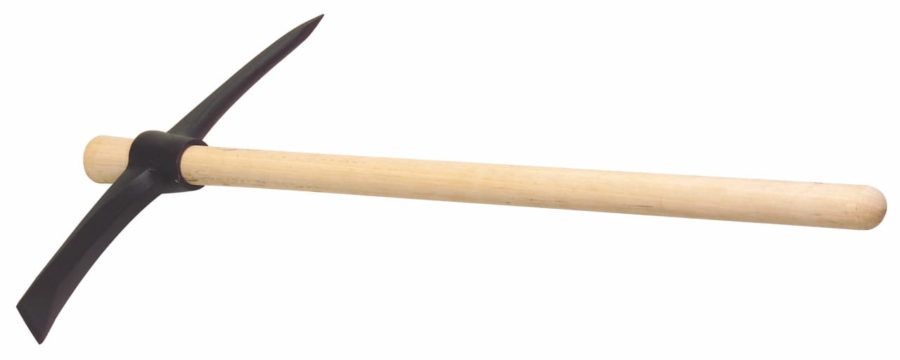 Pioche de terrassier - Oeil rond - Emmanché bois - 2,5 Kg