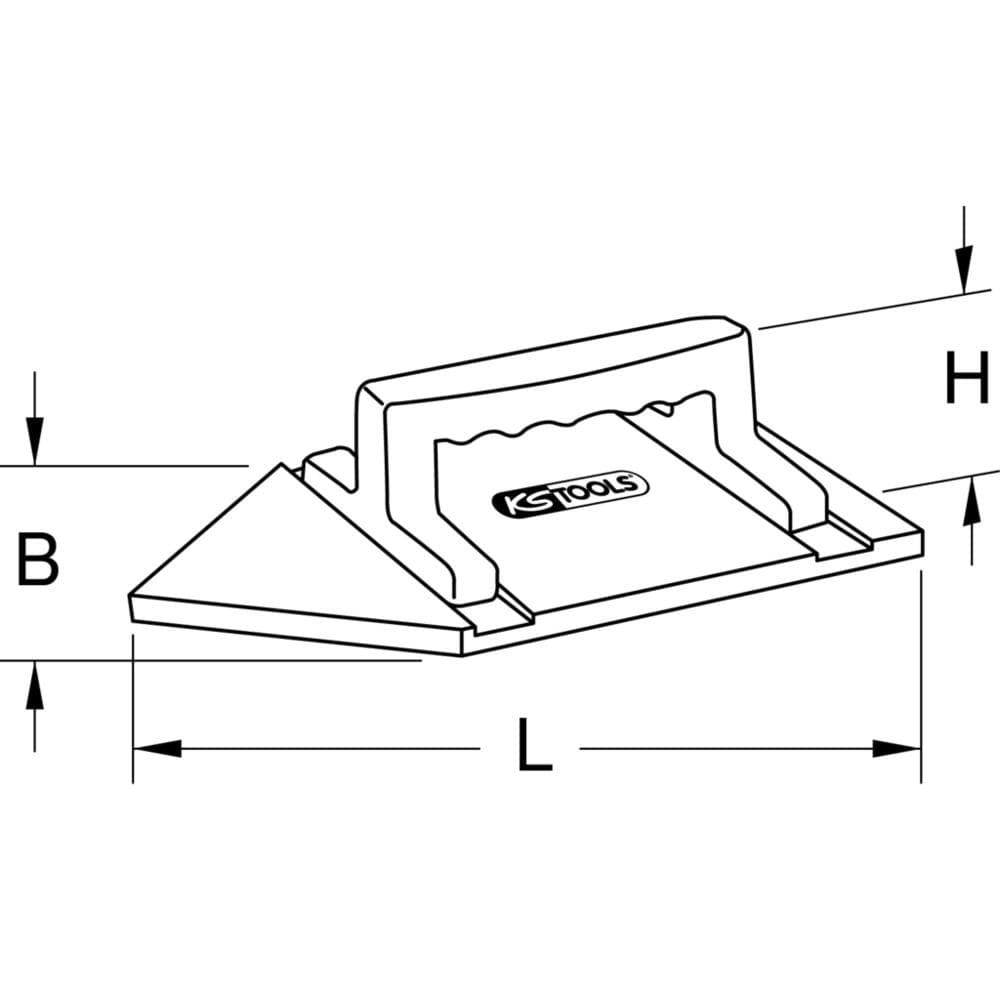 Taloche BOIS - manche plastique - Pointue - 270x180 mm