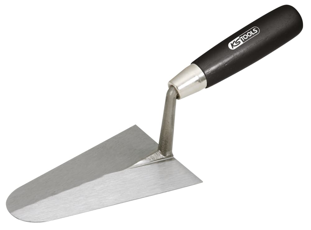 Truelle italienne ronde - lame acier - manche bois - 200 mm