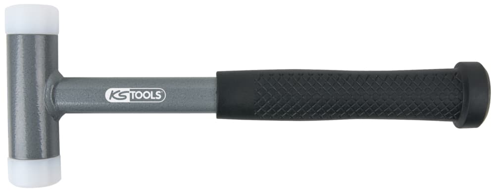 Maillet à embouts plastiques anti rebonds, manche acier, L, 295 mm, DIM 35 mm