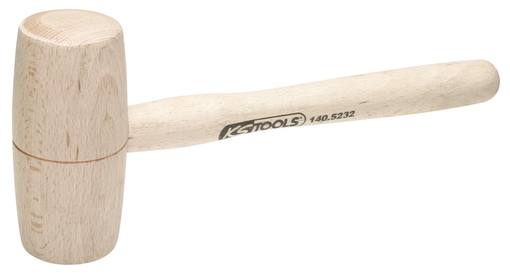 Maillet bois 500g - tête DIM 80mm - avec manche frêne galbé