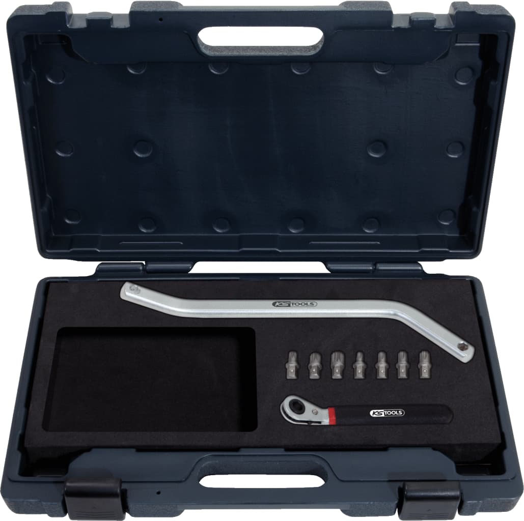 Module pour charnières de porte avec cliquet traversant et embouts
