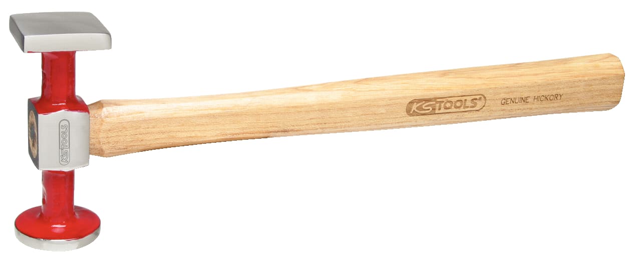 Marteau à retreindre ,tete concave en acier poli , manche HICKORY