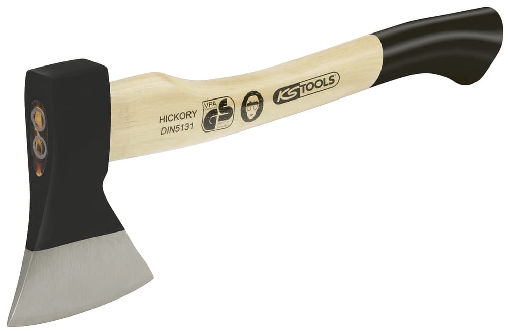 Hachette canadienne, tete 600 G, manche HICKORY maintenu avec coins en acier