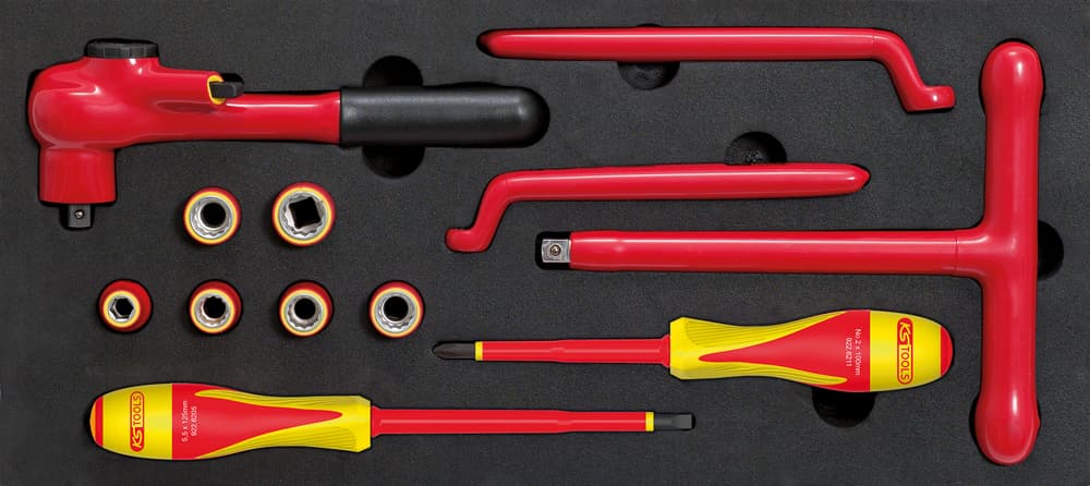 Coffret d'outils isolés pour véhicules électriques et hybrides - 16 pcs