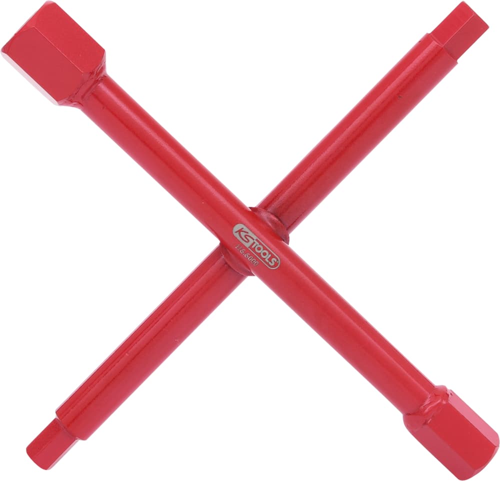 Clé sanitaire en croix, 6 pans extérieurs 10 à 22 mm, L.200 mm
