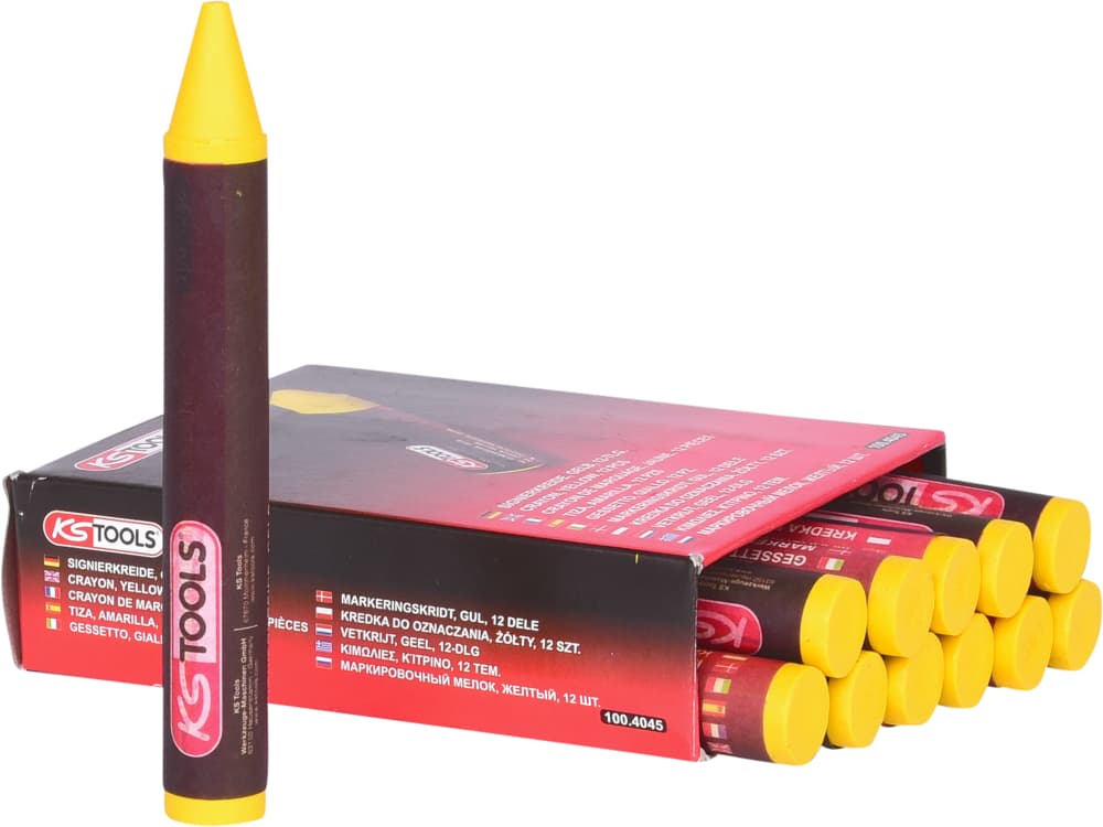 Crayon jaune de marquage pour pneu, 12 pièces
