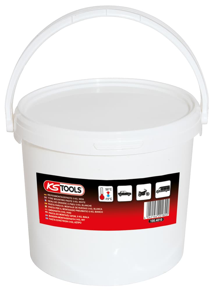 Seau de graisse à pneu blanche, 5KG