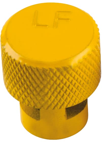 Capuchon jaune de dégonflage de roue avec valve TPMS