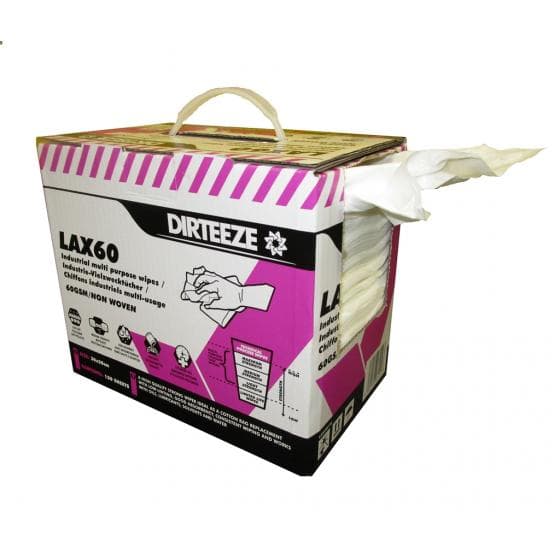 Essuyage non tissé en fibres cellulose et polyester, couleur blanc, distributeur