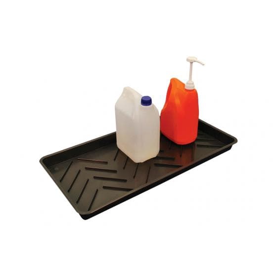 Bac, polyéthylène, rétention de 11 litres, sans caillebotis.