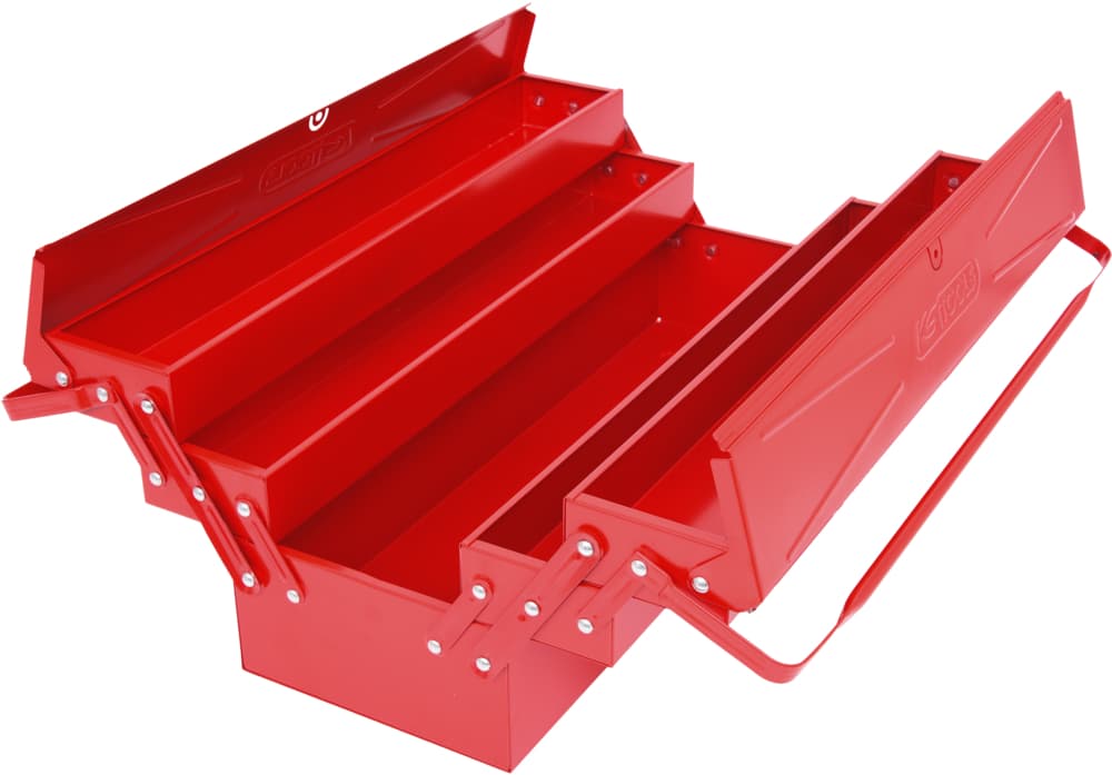 Caisse à outils métallique. 5 compartiments. L.550 mm