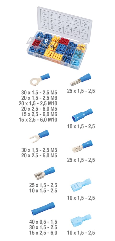 Assortiment de cosses. 360 pcs