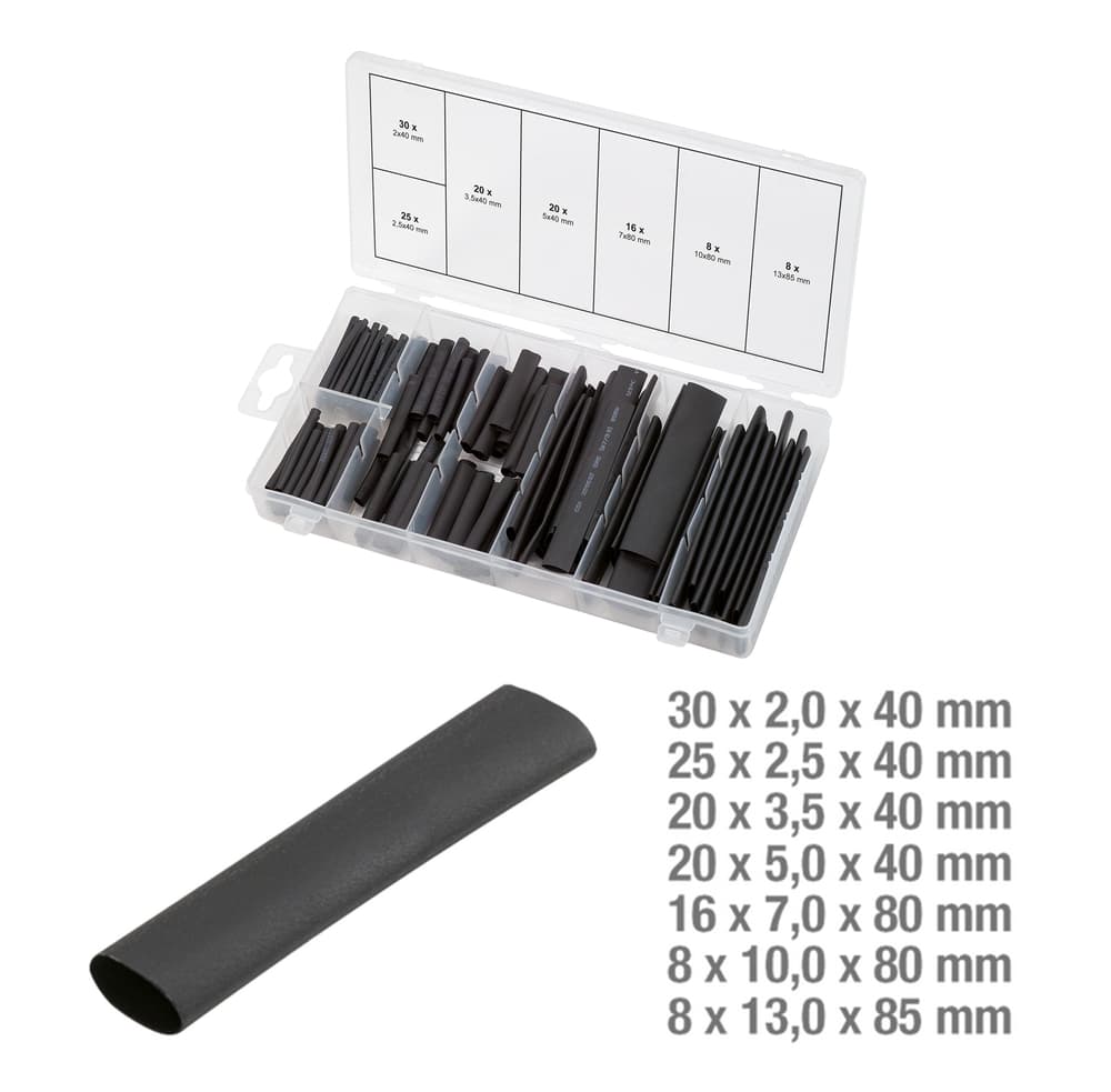 Assortiment de gaine thermo-rétractables x127