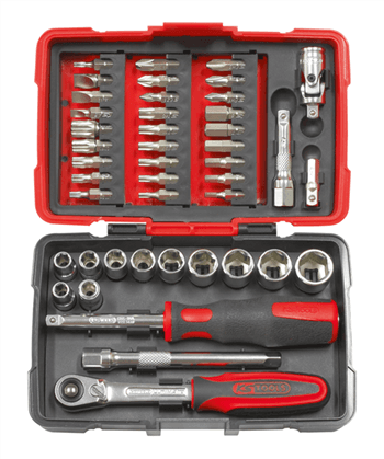 Coffret de douilles et accessoires ULTIMATE 1-4''. 44 pièces