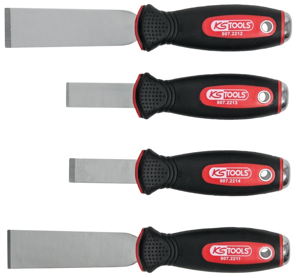 Jeu de 4 grattoirs à lame inox