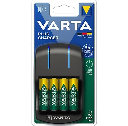 Chargeur plug 4 piles Varta